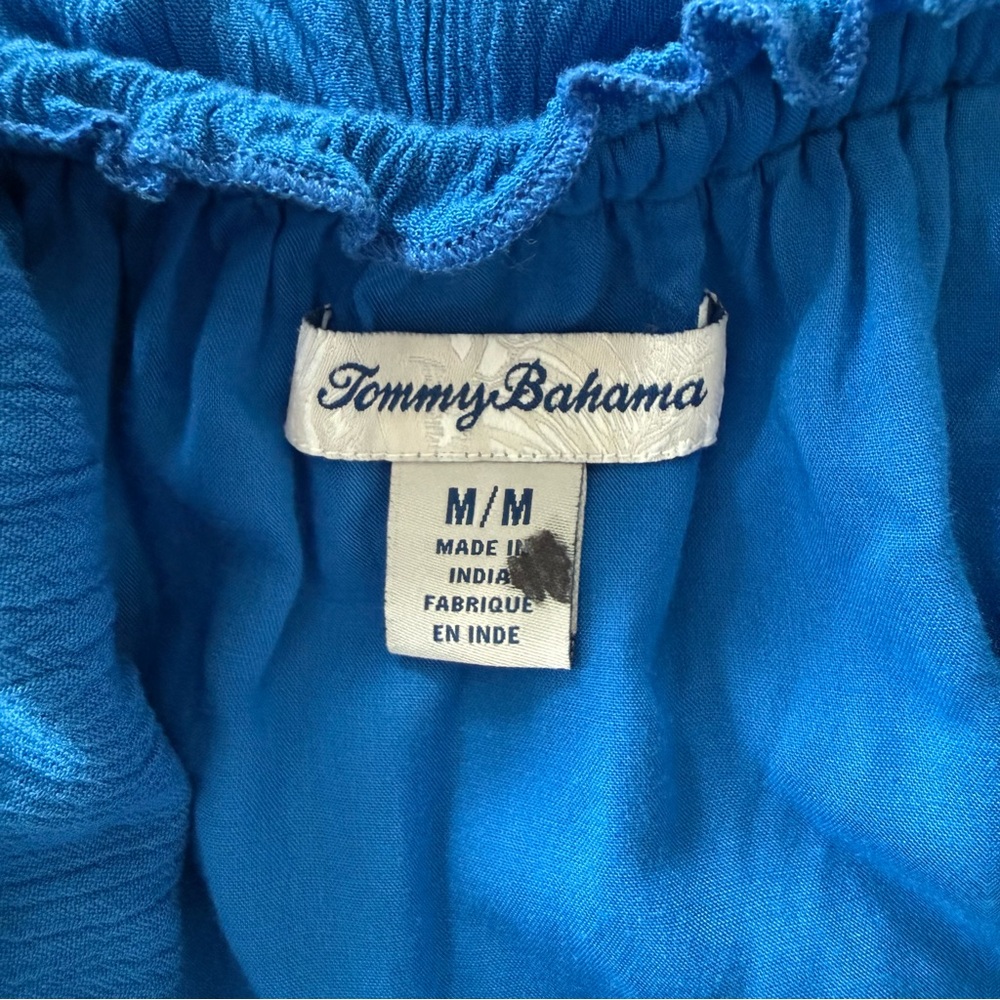 Tommy Bahama Caicos Crinkle Off-the-Shoulder Short Dress - Picture 3 of 4